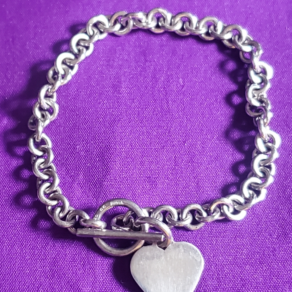 Silver Heart Charm Bracelet